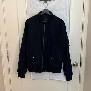 J Crew Bomber Jacket - Navy/Large
